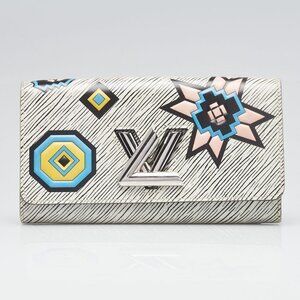 Louis Vuitton Limited Edition Multicolor Aztec Epi Leather Twist Wallet